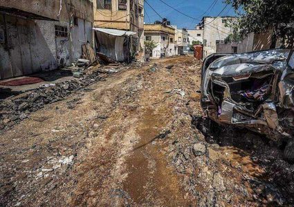 من مشاهد الدمار في جنين