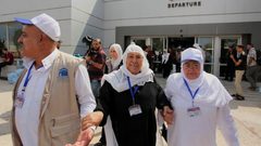 مغادرة أول فوج من حجاج قطاع غزة من المملكة العربية السعودية