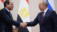 بوتين خلال لقائه السيسي: مشروع محطة الضبعة النووي ينفذ حسب الخطة المعتمدة