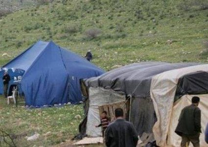 مستوطنون ينصبون خيمة في أرض جنوب نابلس