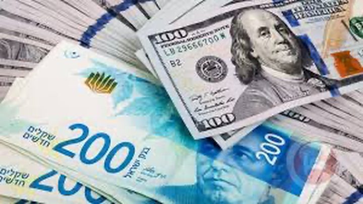 أسعار صرف العملات مقابل الشيكل لليوم الإثنين
