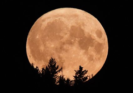 القمر العملاق يظهر في سماء فلسطين الليلة