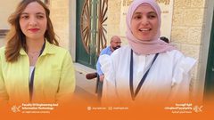 النجاح: طالبات من كلية الهندسة يُرحبن بالطلبة الجدد