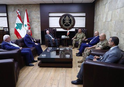 عزام الأحمد يلتقي قائد الجيش اللبناني