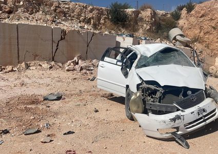 أدى إلى مصرع مواطنة ..حادث انقلاب مركبة غير قانونية في الخليل