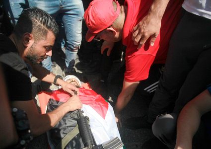 تشييع جثمان الشهيد أمير خليفة في نابلس