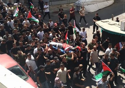 تشييع جثمان الشهيد محمود جراد في طولكرم