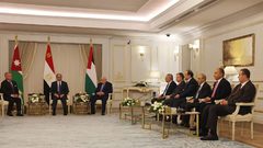 قمة فلسطينية مصرية اردنية في العلمين