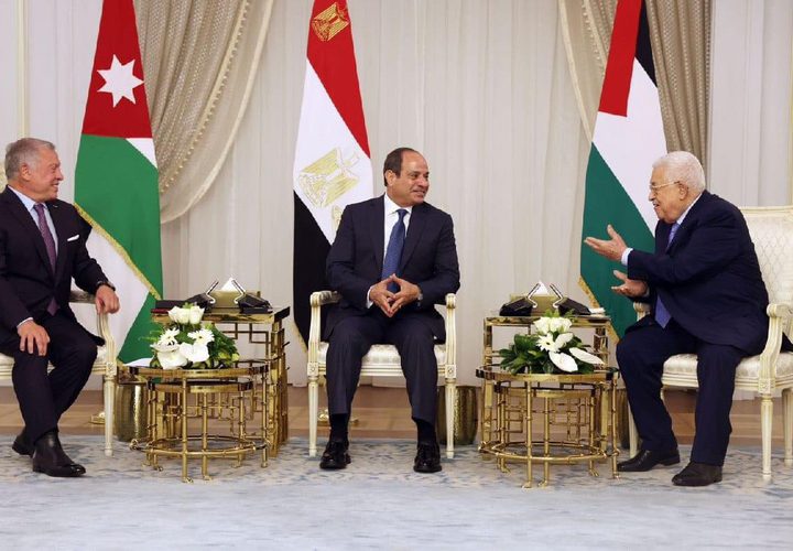 قمة فلسطينية مصرية اردنية في العلمين