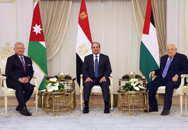 قمة فلسطينية مصرية اردنية في العلمين