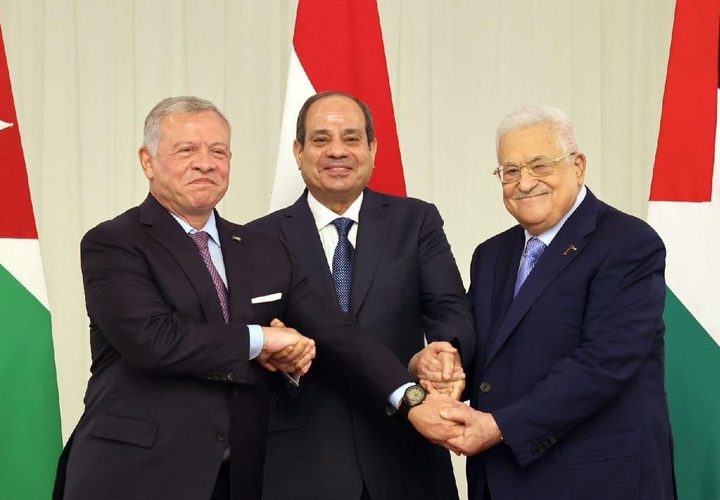 قمة فلسطينية مصرية اردنية في العلمين