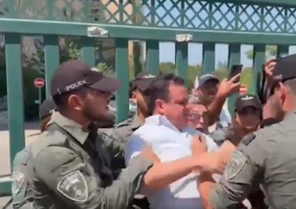 شرطة الاحتلال تعتدي على النائب أيمن عودة ومتظاهرين في القدس