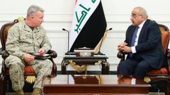 قائد المركزية الأميركية يبحث مع رئيس وزراء العراق المخاوف الأمنية المشتركة