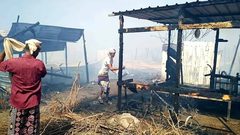 اليمن: حريق كبير يلتهم عشرات الخيام في مخيم للنازحين في مأرب