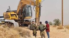 الاحتلال يستولي على جرافة في بديا غرب سلفيت