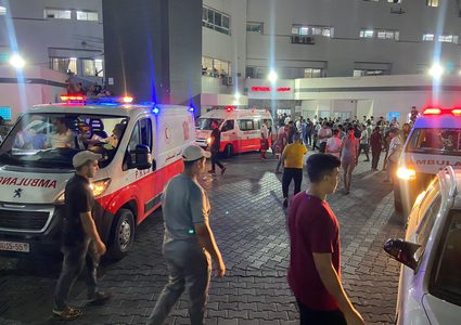 من أحداث الانفجار الذي وقع شرق غزة وخلّف 5 شهداء و25 إصابة.