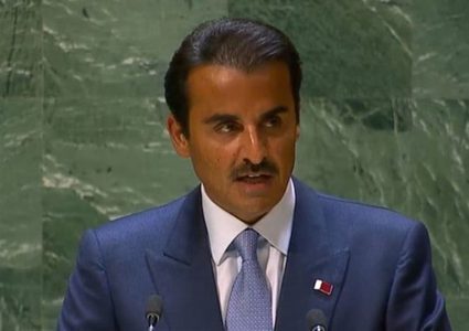 أمير قطر: لا يجوز أن يبقى الشعب الفلسطيني أسير تعسف الاحتلال الاستيطاني