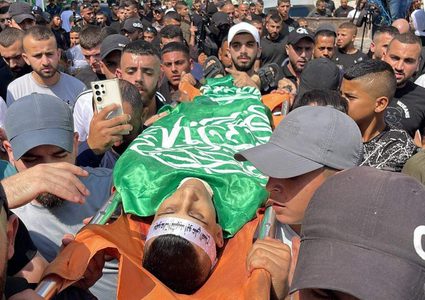 تشييع جثامين أربعة شهداء في مخيم جنين