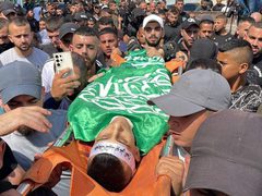 تشييع جثامين أربعة شهداء في مخيم جنين
