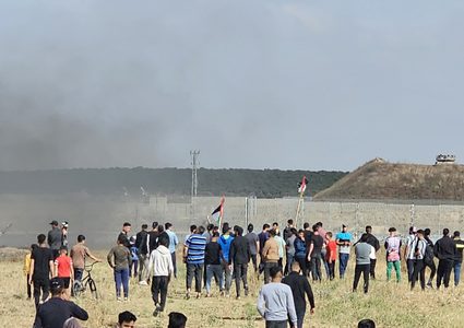 إصابات خلال قمع الاحتلال مسيرات سلمية شرق غزة