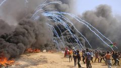 إصابات بالاختناق في قمع قوات الاحتلال لمسيرات سلمية شرق قطاع غزة