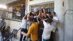 تشييع جثمان الشهيد مجدي غباين شمال قطاع غزة