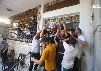 تشييع جثمان الشهيد مجدي غباين شمال قطاع غزة