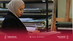 جولة في محاضرة الرسم المائي في كلية الفنون الجميلة