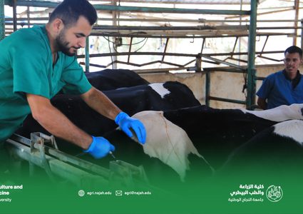 بالصور.. تدريب عملي لطلبة مساق عيادة بيطرية "2"