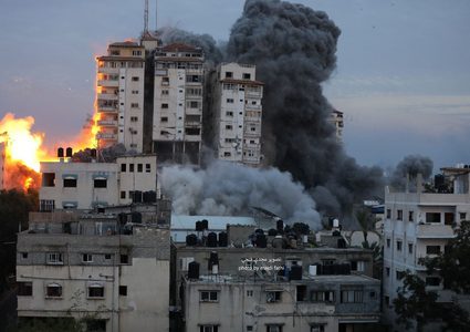 طائرات الاحتلال تقصف عدداً من الأبراج السكنية في غزة