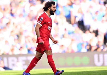 محمد صلاح يحرز ثنائية في تعادل ليفربول مع برايتون