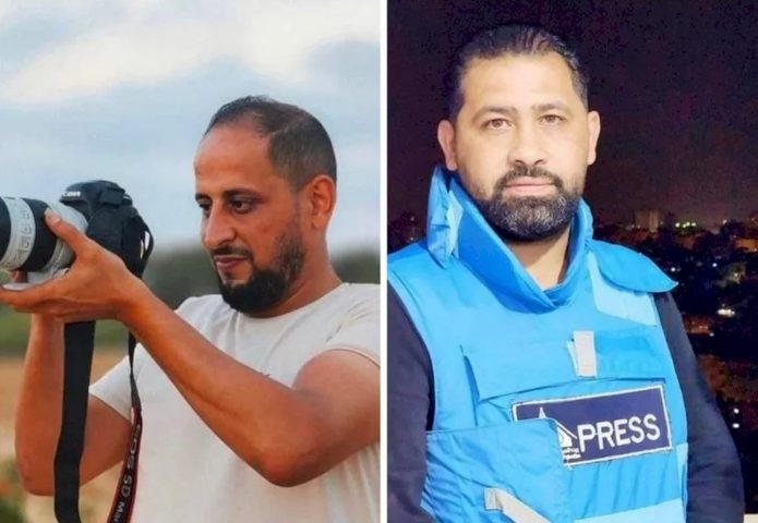 استشهاد صحفيين وإصابة آخر بقصف إسرائيلي غرب غزة