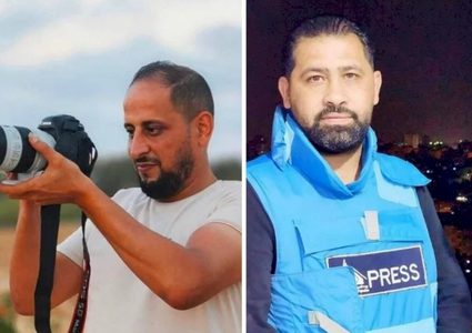 استشهاد صحفيين وإصابة آخر بقصف إسرائيلي غرب غزة