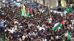 الخليل: تشييع جثمان الشهيد منتصر زعاقيق وسط مواجهات عنيفة