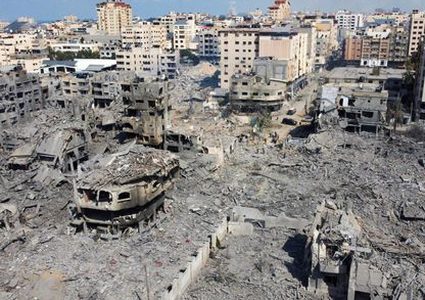 الاحتلال يدمر اكثر من ٨ ابراج في غزة