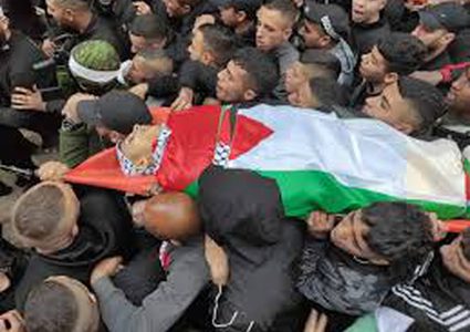 تشييع جثمان الشهيد ابو طبيخ في باقة الحطب