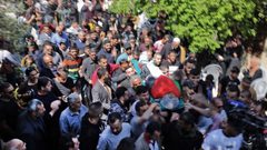 تشييع جثمان  جثمان الطفل محمد عدوان في فرعون جنوب  جثمان