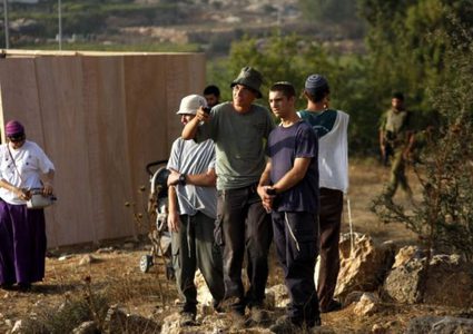 مستوطنون يهاجمون قاطفي الزيتون في أراضي برقة شمال غرب نابلس