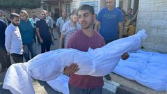 غزة: ارتقاء عشرات الشهداء في مجزرة ارتكبها الاحتلال بحق عائلة حسونة في الزوايدة