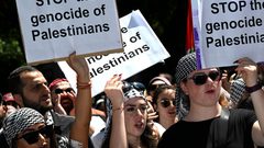 مظاهرة كبيرة في مدينة سيدني الأسترالية، رفضًا للحرب الإسرائيلية على قطاع غزة وقت