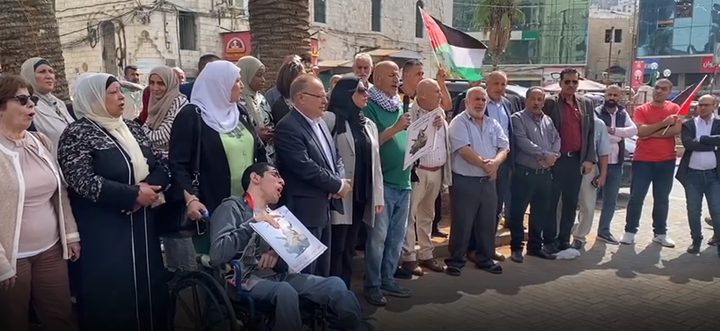 نابلس: مسيرة منددة بتواصل العدوان الإسرائيلي على غزة