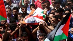 تشييع جثمان الشهيد رامي حسان في ضاحية ارتاح جنوب طولكرم