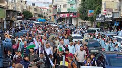 مسيرة في طوباس تنديدًا بجرائم الاحتلال ضد شعبنا