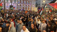 مظاهرة في مدريد تنديدا بالعدوان الاسرائيلي عاى غزة