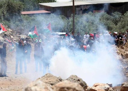 إصابات خلال قمع الاحتلال مسيرة منددة بمجازر الاحتلال ضد شعبنا