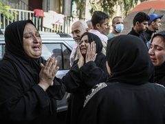 وداع شهداء مجزرة مستشفى المعمداني