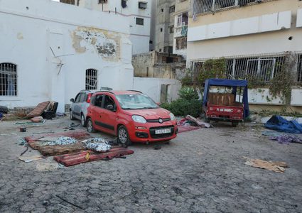 جانب من قصف الاحتلال لمستشفى المعمداني بغزة