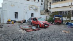 جانب من قصف الاحتلال لمستشفى المعمداني في غزة