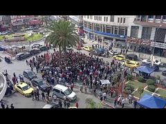 وقفة على دوار الشهداء وسط مدينة نابلس تنديدًا بمجزرة المشفى المعمداني في غزة