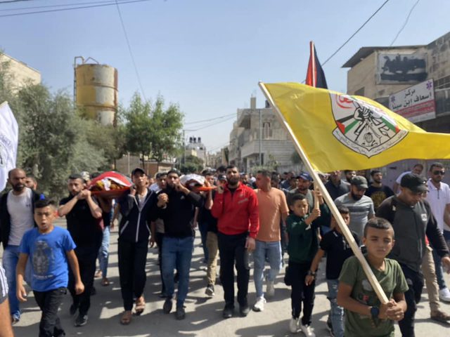 جنين: تشييع جثامين الشهداء أبو عابد وعبد الله وكميل